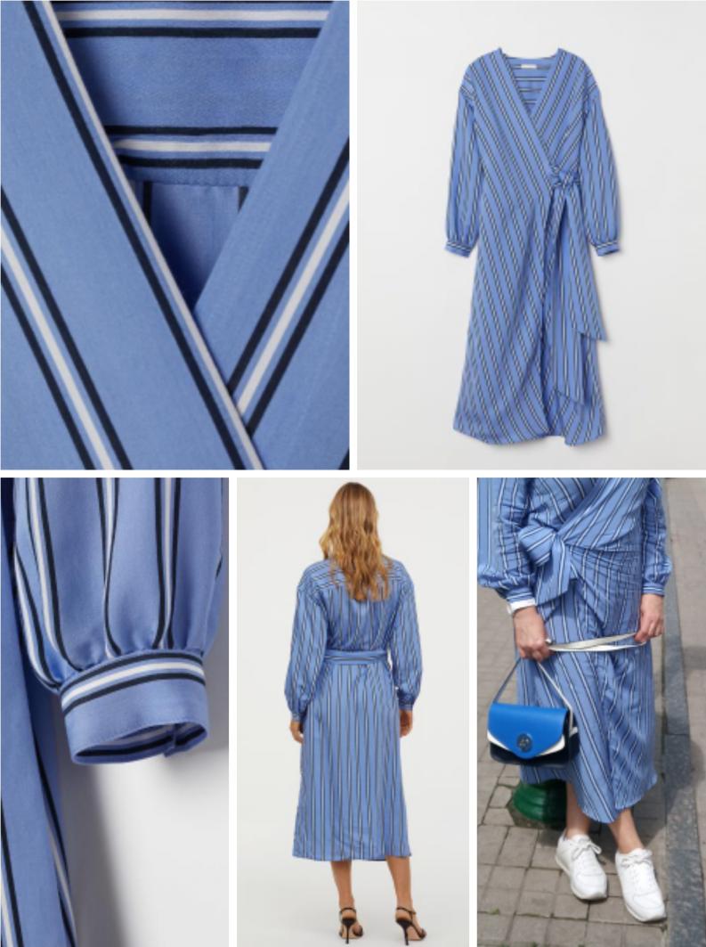 Отзыв на Полосатый платье на запах из Интернет-Магазина H&M