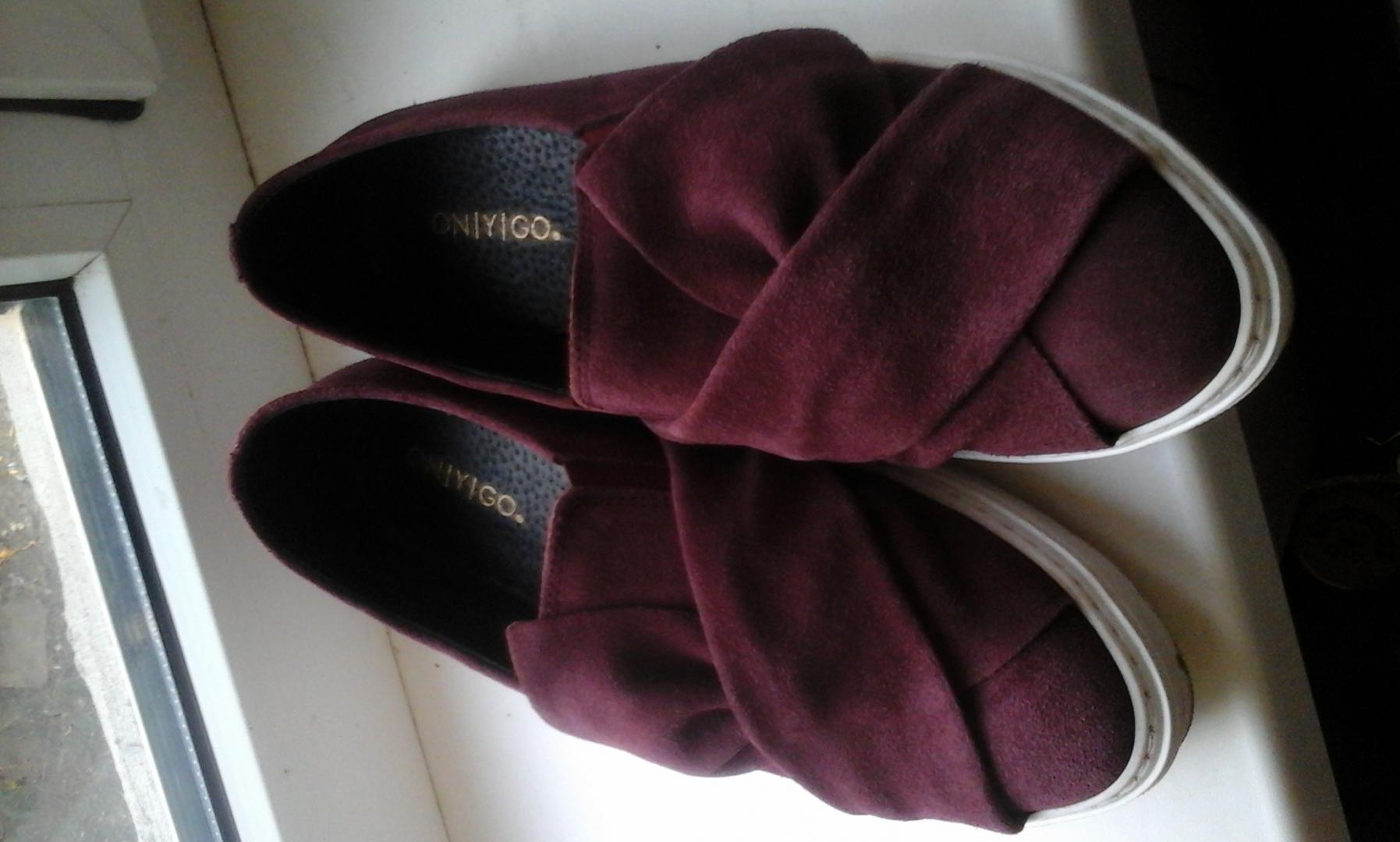 Отзыв на ONYGO для женщин слиперы современные Натуральная кожа Летняя Обувь Софи Бордо из Интернет-Магазина Outlet46