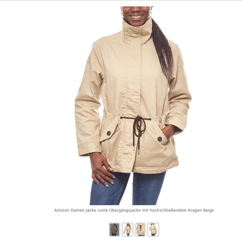 Отзыв на Энистон для женщин куртка предложенны Переход куртка с высоко замыкающим Воротник Бежевый из Интернет-Магазина Outlet46