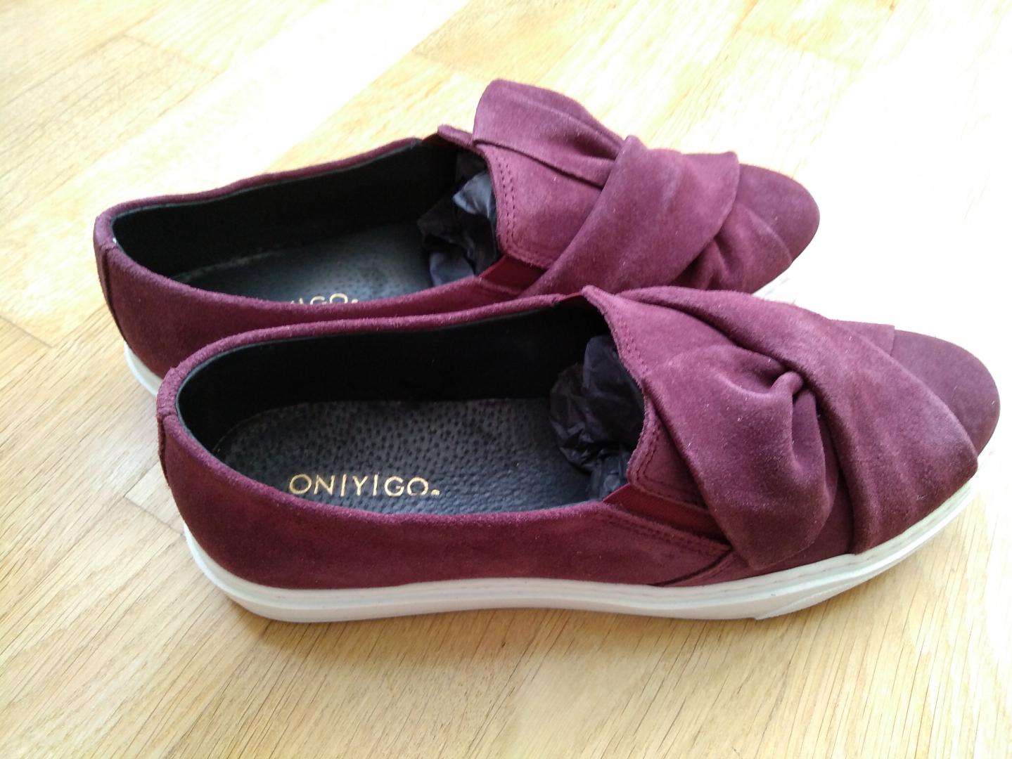 Отзыв на ONYGO для женщин слиперы современные Натуральная кожа Летняя Обувь Софи Бордо из Интернет-Магазина Outlet46