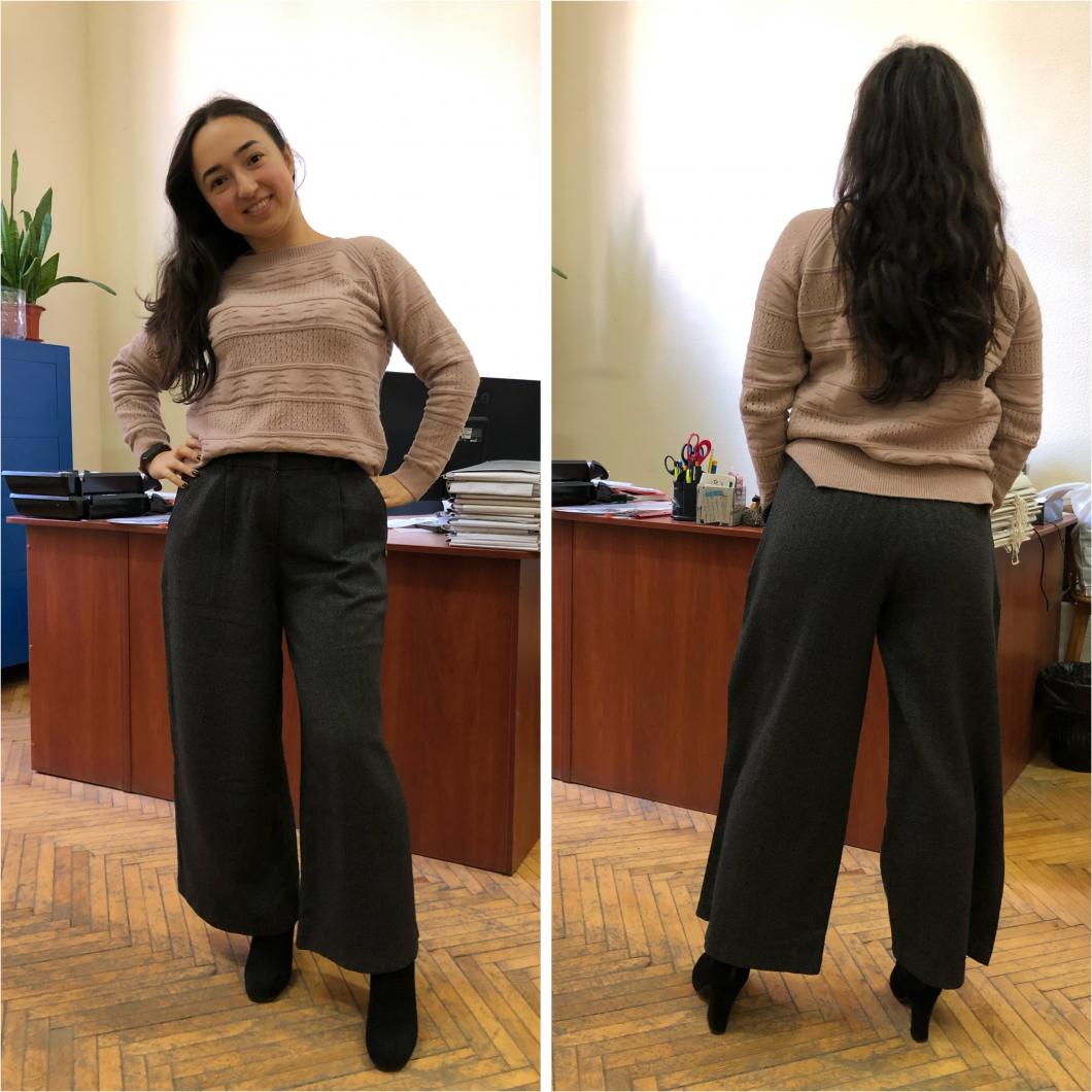 Отзыв на Обалденный Будда Марлин-Шланг повседневная для женщин брюки широкие высокая талия Антрацит из Интернет-Магазина Outlet46