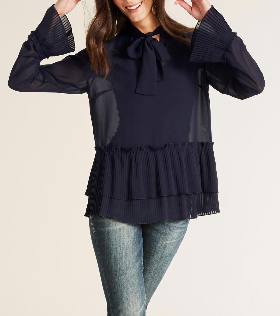 Отзыв на Гейне Блузка Langarm-Рубашка современные для женщин Парадную Блузку с рукавом воланом Черный из Интернет-Магазина Outlet46