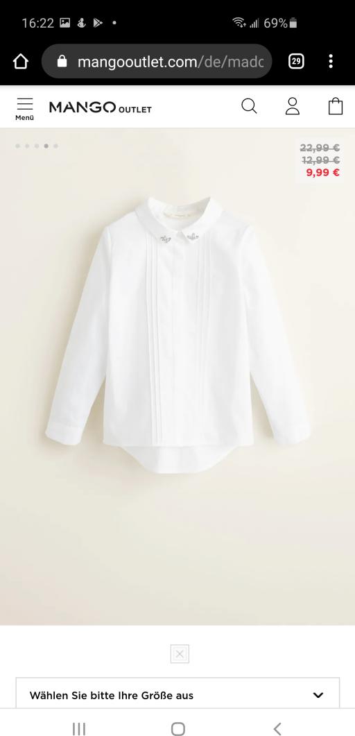 Отзыв на Хлопковая рубашка с аппликацией из Интернет-Магазина MANGO Outlet