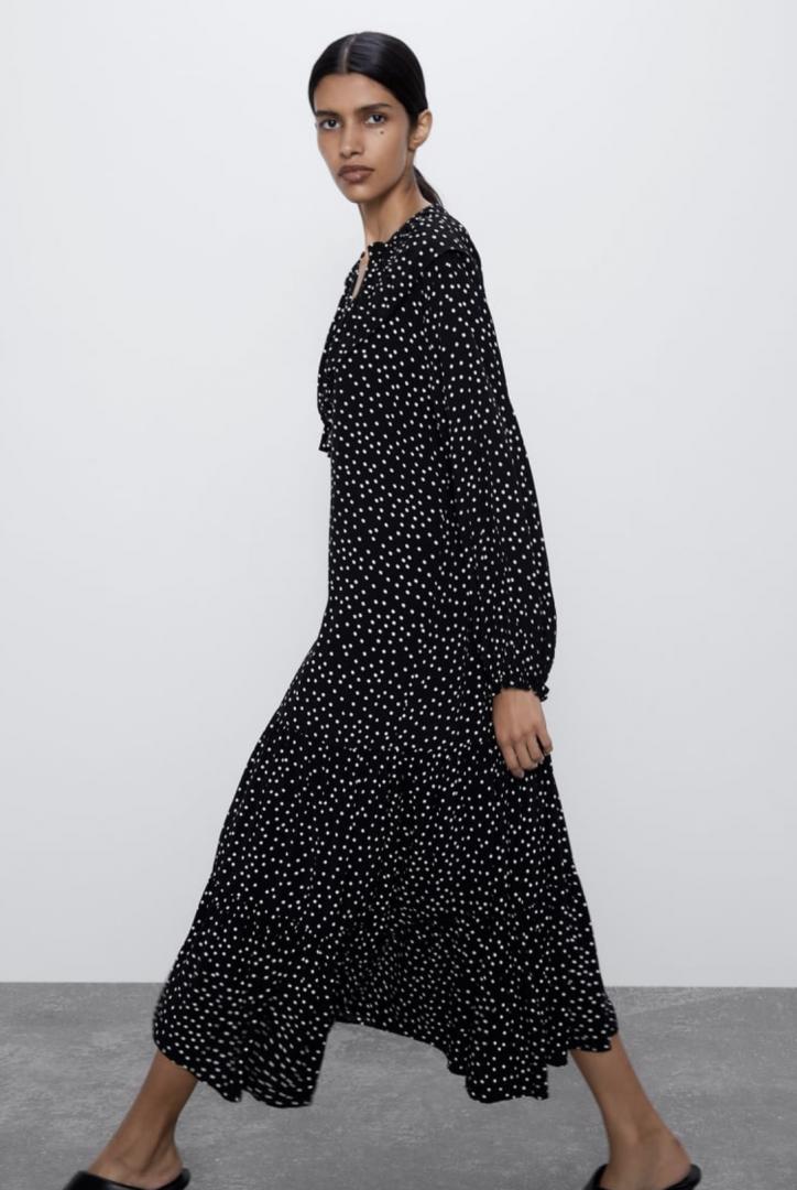 Отзыв на СРЕДНЕЙ длины Платье ГОРОШЕК из Интернет-Магазина Zara