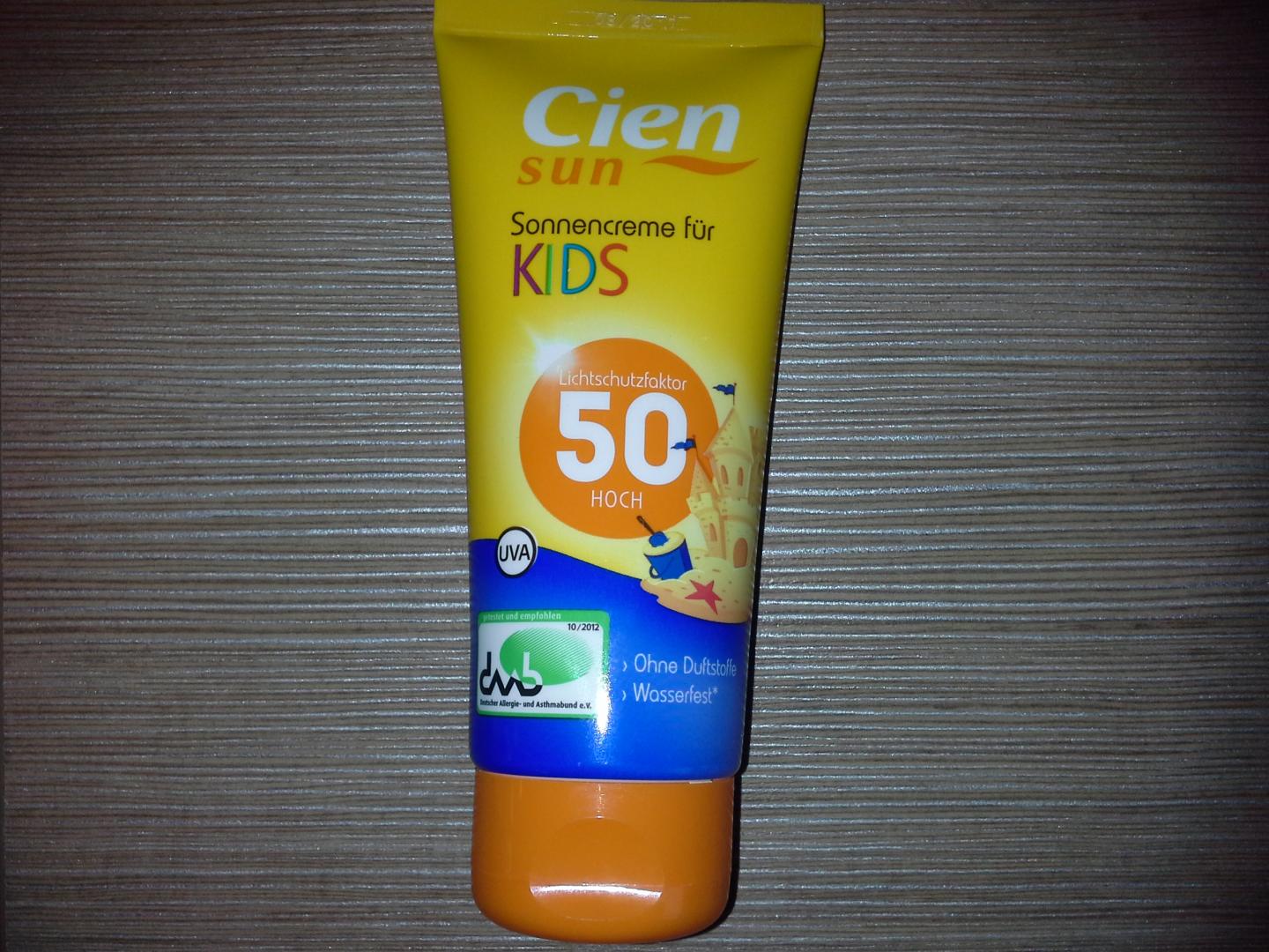 Отзыв на Cien Sun Солнцезащитный крем для детей LSF 50 из Интернет-Магазина LIDL
