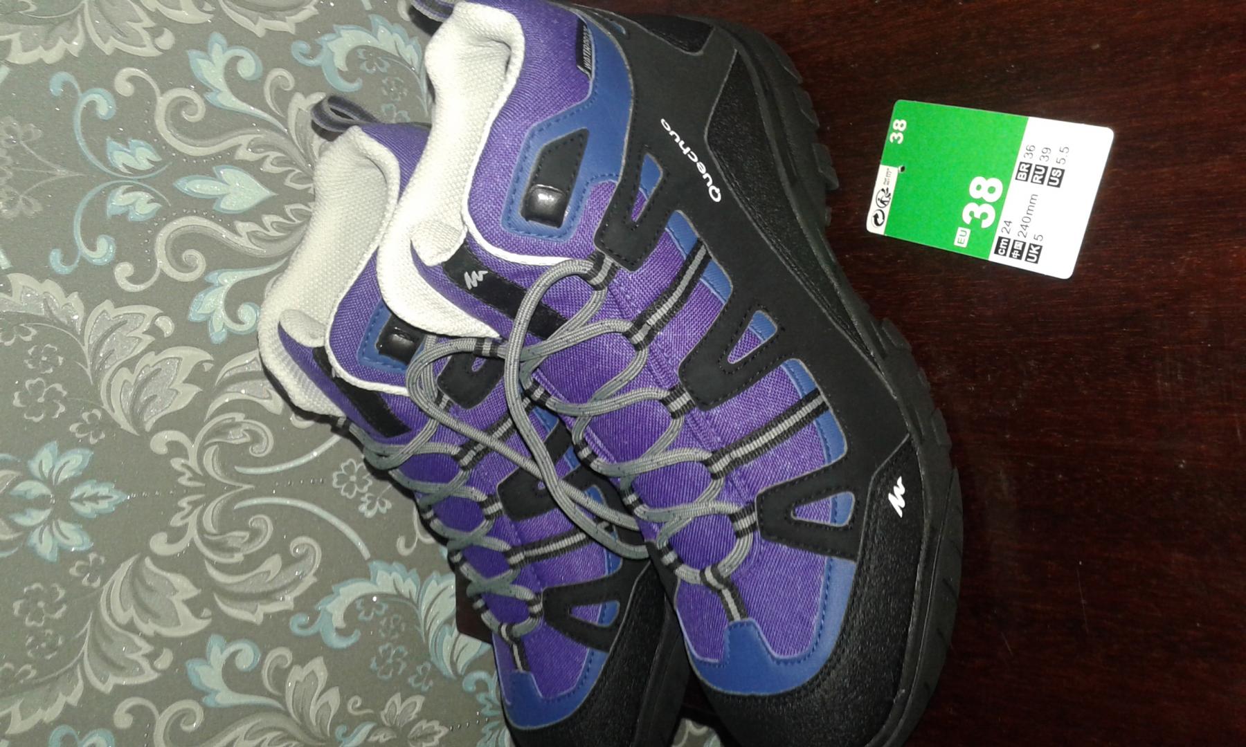 Отзыв на Обувь для ходьбы Arpenaz 100 Mid для детей фиолетовый QUECHUA из Интернет-Магазина Decathlon