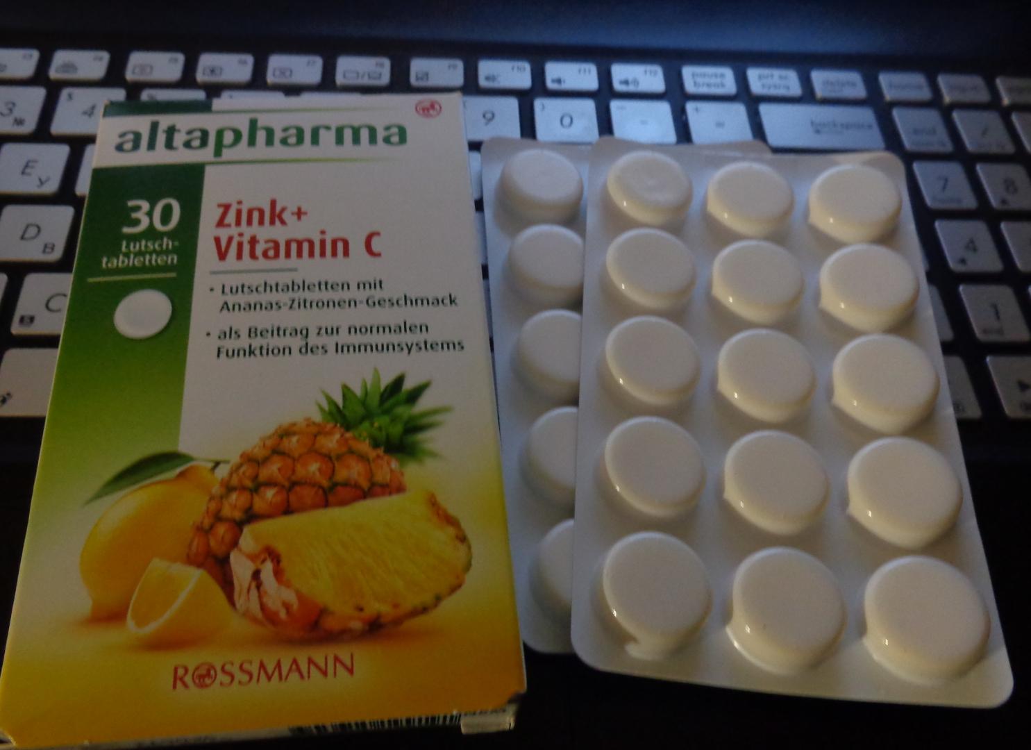 Отзыв на altapharma Lutschtabletten Zink + Vitamin C из Интернет-Магазина ROSSMANN