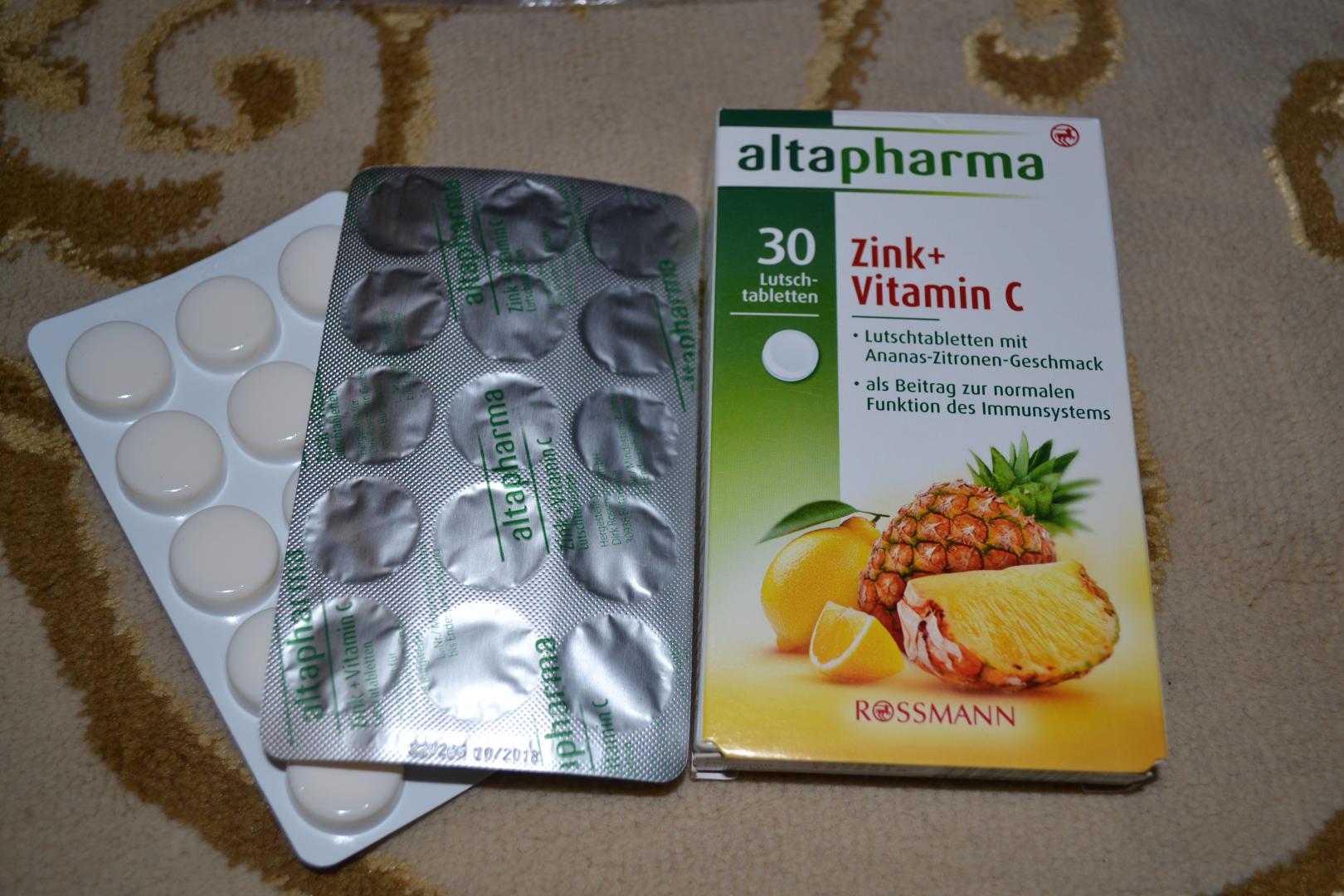 Отзыв на altapharma Lutschtabletten Zink + Vitamin C из Интернет-Магазина ROSSMANN