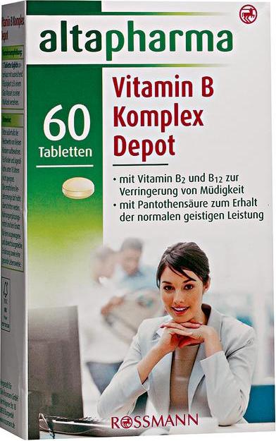 Отзыв на altapharma Vitamin B Komplex Depot Tabletten из Интернет-Магазина ROSSMANN