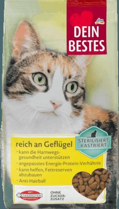 Отзыв на Sterilisiert-Kastriert Trockenfutter für Katzen, reich an Geflügel, 750 g из Интернет-Магазина DM