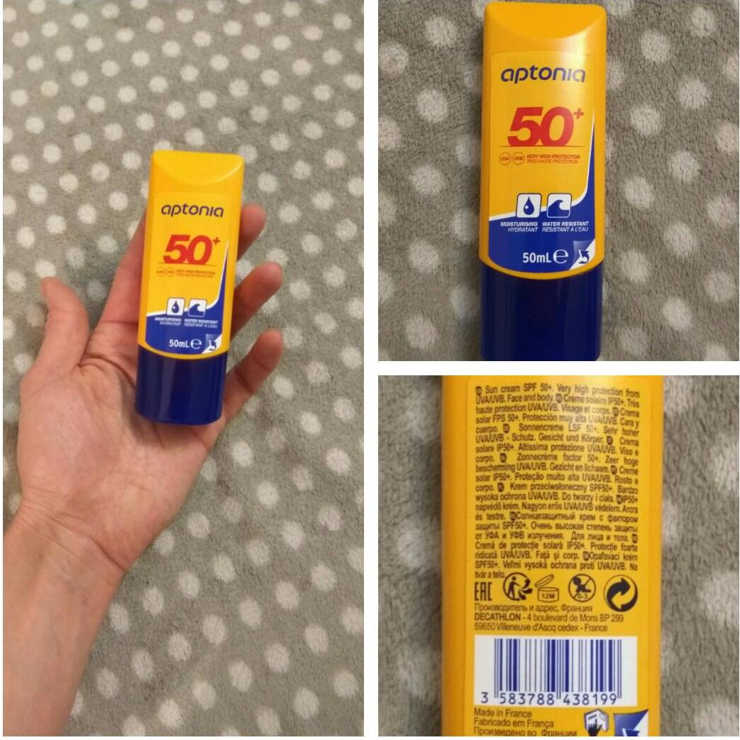 Отзыв на Sonnencreme LSF 50+ 50ml APTONIA из Интернет-Магазина Decathlon