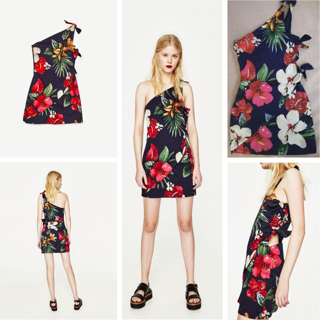 Отзыв на АСИММЕТРИЧНЫЙ Платье с принтом из Интернет-Магазина Zara