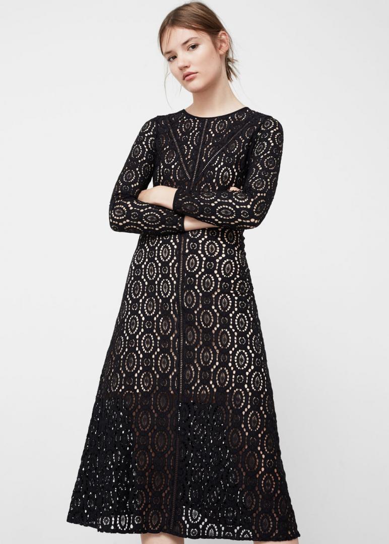 Отзыв на Vestido midi guipur REF. 73038813 - Bak из Интернет-Магазина MANGO Outlet