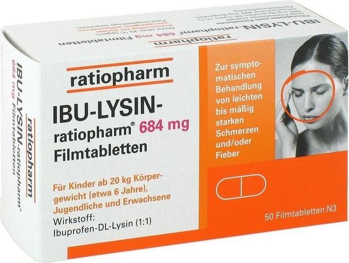 Отзыв на IBU LYSIN ratiopharm 684 mg Filmtabletten 50 St из Интернет-Магазина Best-arznei