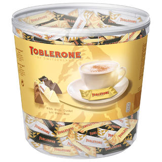 Отзыв на TOBLERONE MINIS MIX BOX: MILCH, WEISS & DUNKEL, SCHOKOLADE, RIEGEL, SCHOKORIEGEL, DOSE, 900 из Интернет-Магазина About Tea