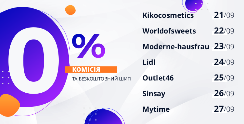 Список магазинів на тиждень під викуп без комісії