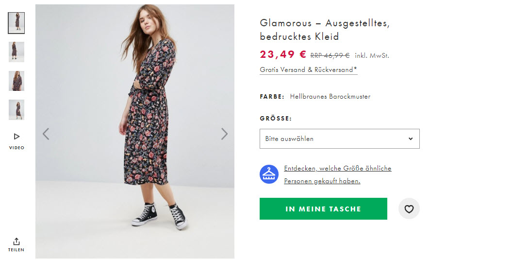 Распродажа платьев скидки до 60% из магазина Asos (Германия)