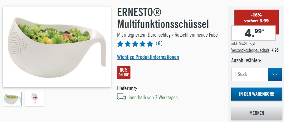 ERNESTO полезное для кухни скидки до 23% из магазина LIDL (Германия)
