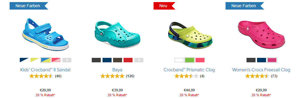 Качественная и удобная обувь Доп. скидка 20% из магазина Crocs (Германия)