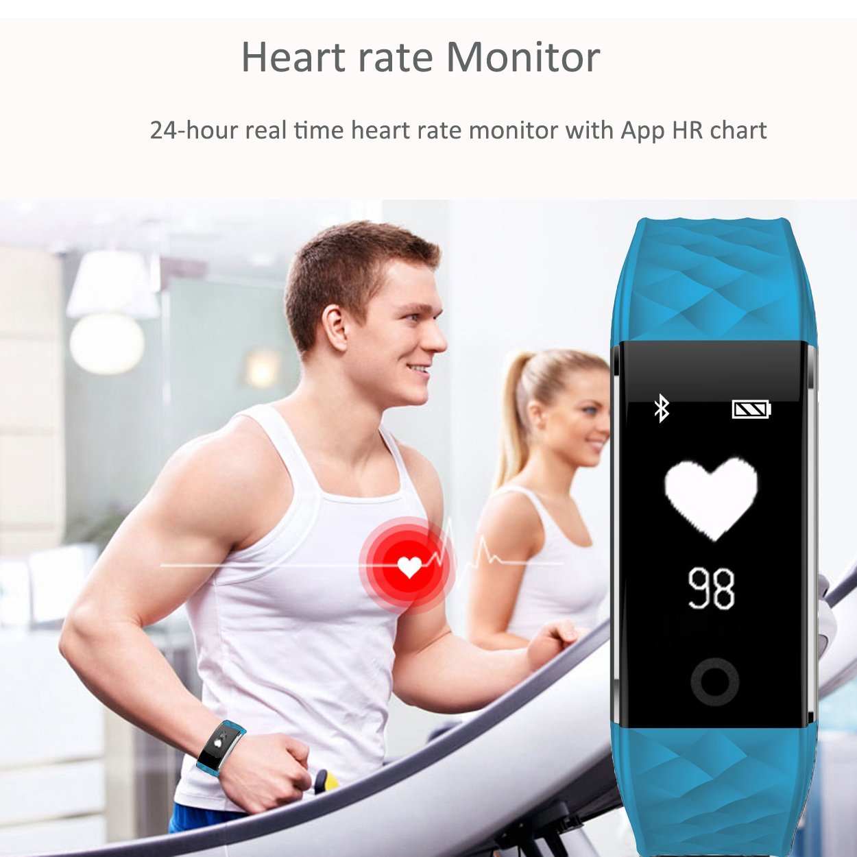 HR Fitness Tracker умные часы  скидка 51% из магазина Amazon (Германия)