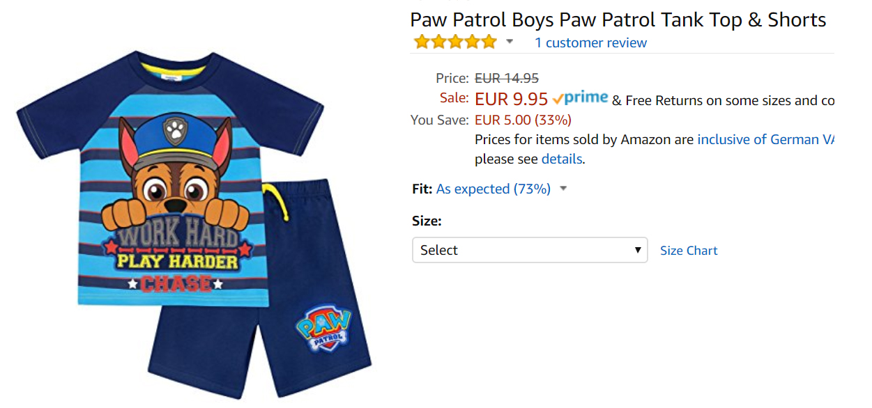 Paw Patrol коллекция   скидки до 38% из магазина Amazon (Германия)