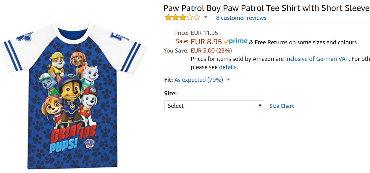 Paw Patrol коллекция   скидки до 38% из магазина Amazon (Германия)