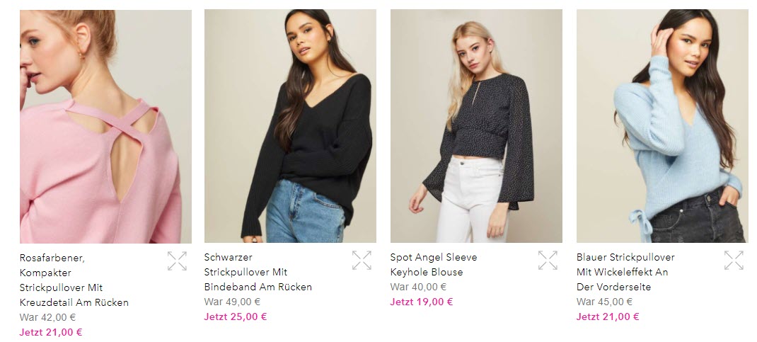 Распродажа женской одежды скидка 50% из магазина Miss Selfridge (Германия)