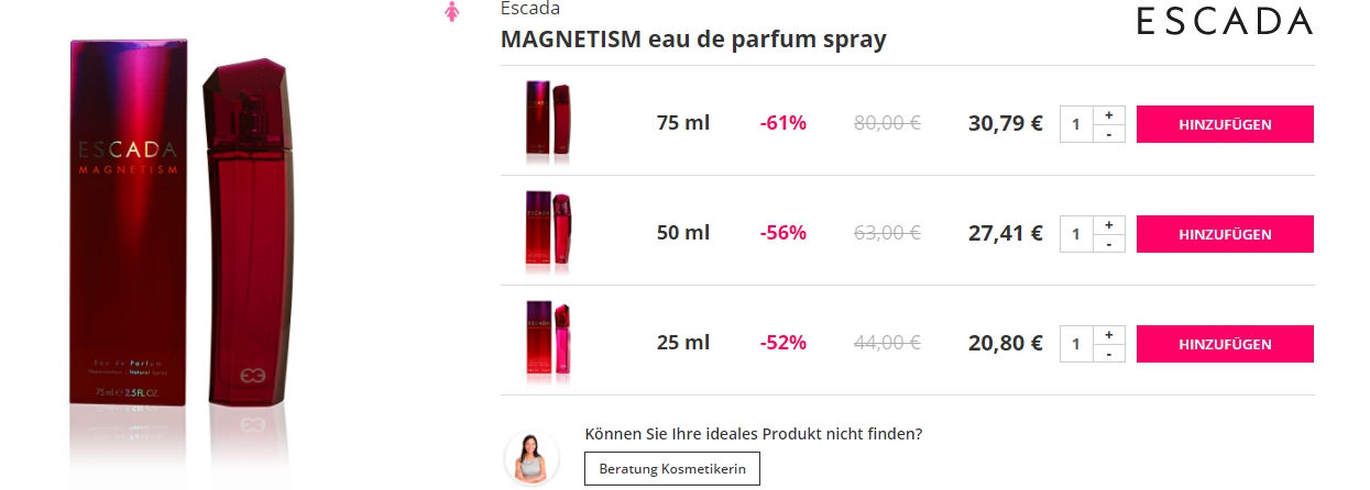 На парфюмерную продукцию скидки до 70% из магазина ParfumsClub (Германия)