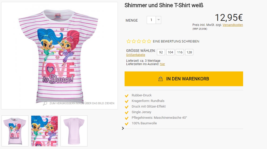 2 футболки за 14,95 € скидка 50% из магазина Lamaloli (Германия)