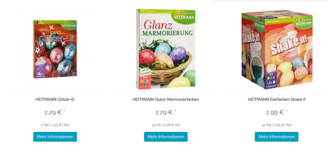 Пасхальные аксессуары Скидки до 30% из магазина Heitmann Hygiene (Германия)
