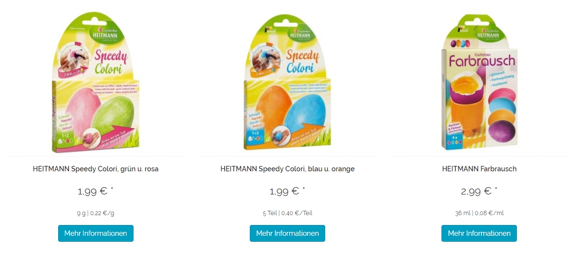 Пасхальные аксессуары Скидки до 30% из магазина Heitmann Hygiene (Германия)