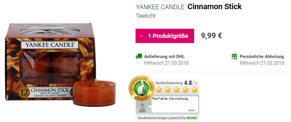 Ароматические свечи Доп. скидка 15% из магазина Notino (Германия)