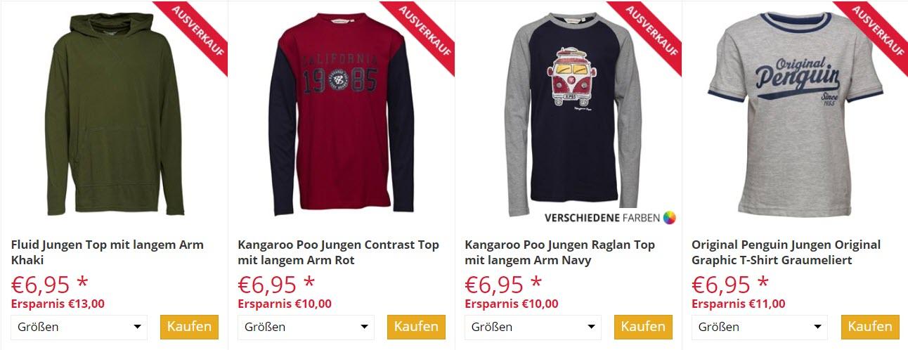 Кофты и футболки для мальчиков скидки до 75% из магазина MandM Direct (Германия)