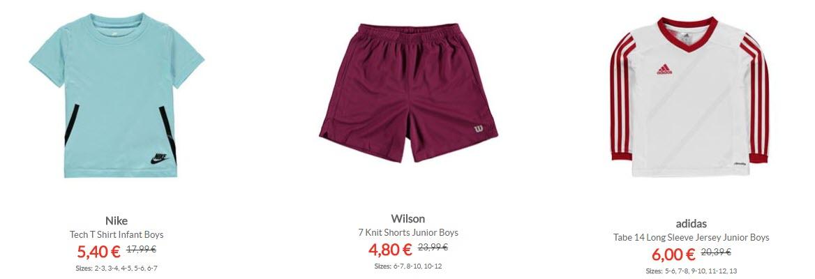 Детская спортивная одежда скидки до 90% из магазина Sports Direct (Германия)
