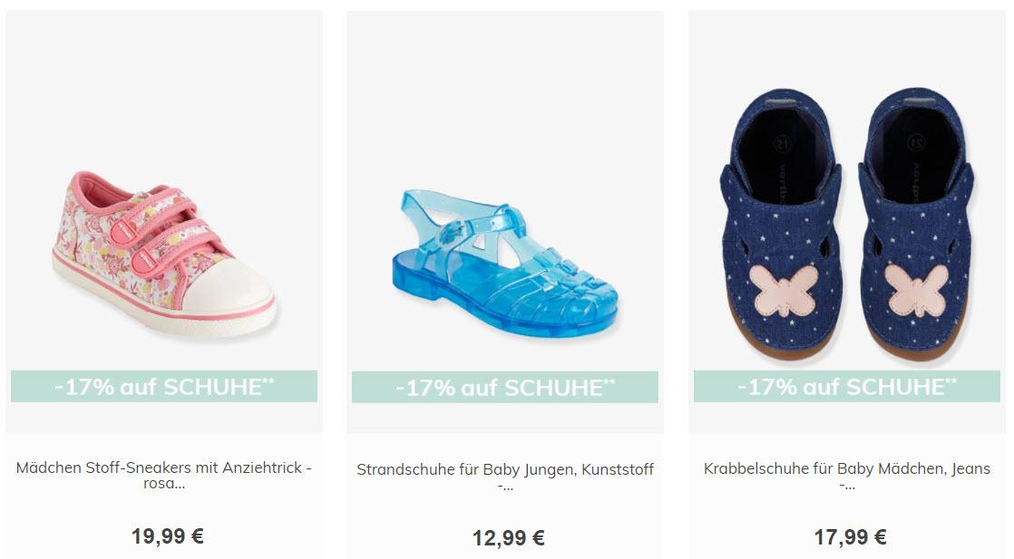 На детскую обувь и кофты Доп. скидка 17% из магазина Vertbaudet (Германия)