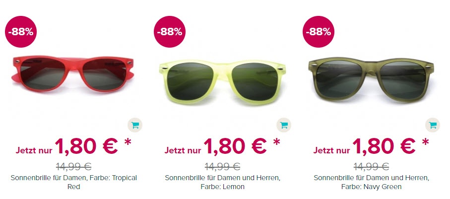 Солнцезащитные очки Скидка 88% из магазина Silvity (Германия)