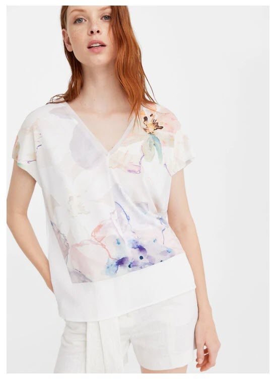 Женские блузки и футболки по 3,99 € Скидки до 80% из магазина MANGO (Германия)