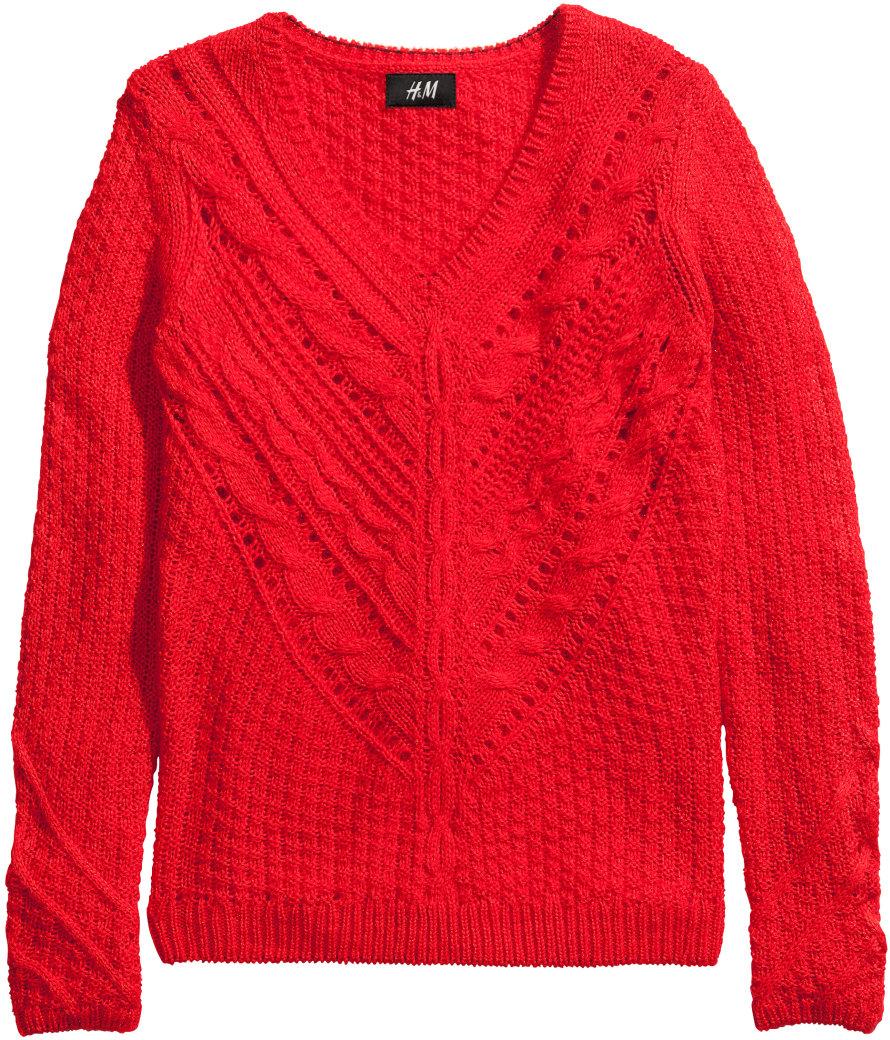 Кофты h. Красный свитер. Красный свитер h&m. HM красный пуловер. Красный свитер из h m.