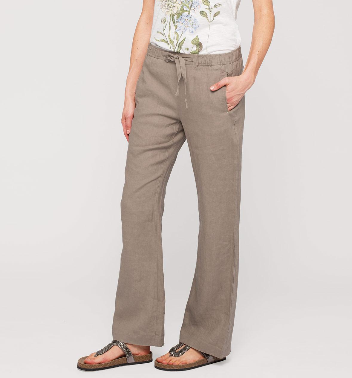 Модели женских брюк из льна
