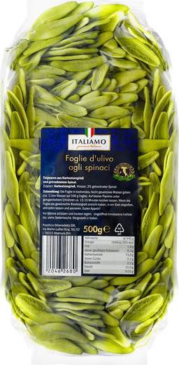 Отзыв на ITALIAMO Foglie d'ulivo agli spinaci из Интернет-Магазина LIDL