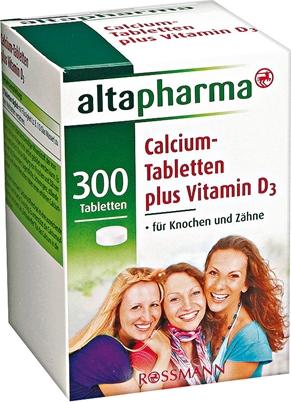 Отзыв на Altapharma Кальция Таблетки плюс Витамин D3 из Интернет-Магазина ROSSMANN