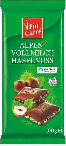Отзыв на FIN CARRÉ Alpenvollmilch  Haselnuss из Интернет-Магазина LIDL
