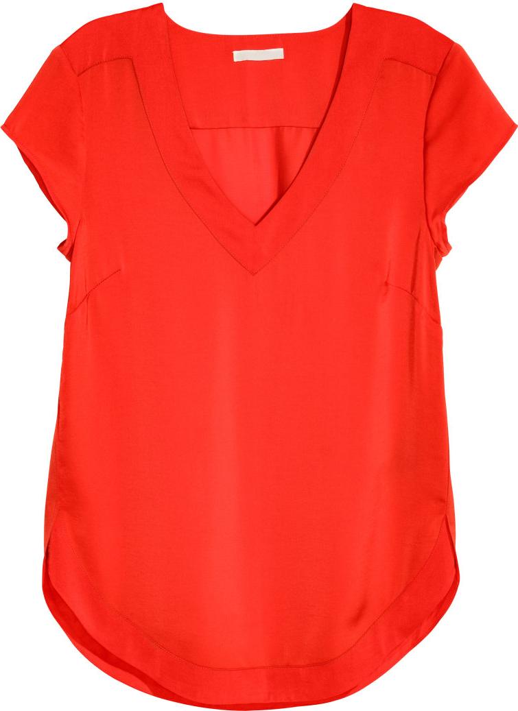 Отзыв на Атласная блузка с V-образным вырезом из Интернет-Магазина H&M