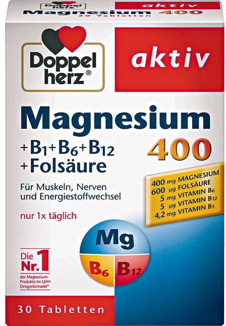 Отзыв на Doppelherz aktiv Magnesium 400 +B1 +B6 +B12 +Folsäure из Интернет-Магазина ROSSMANN