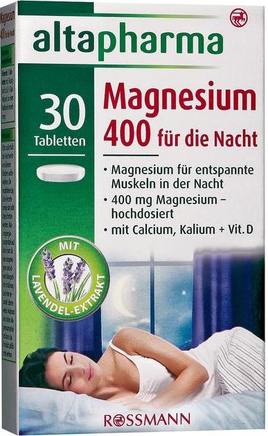 Отзыв на altapharma Magnesium 400 für die Nacht из Интернет-Магазина ROSSMANN