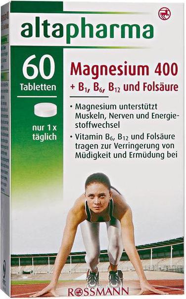 Отзыв на altapharma Magnesium 400 + B1, B6, B12 & Folsäure из Интернет-Магазина ROSSMANN
