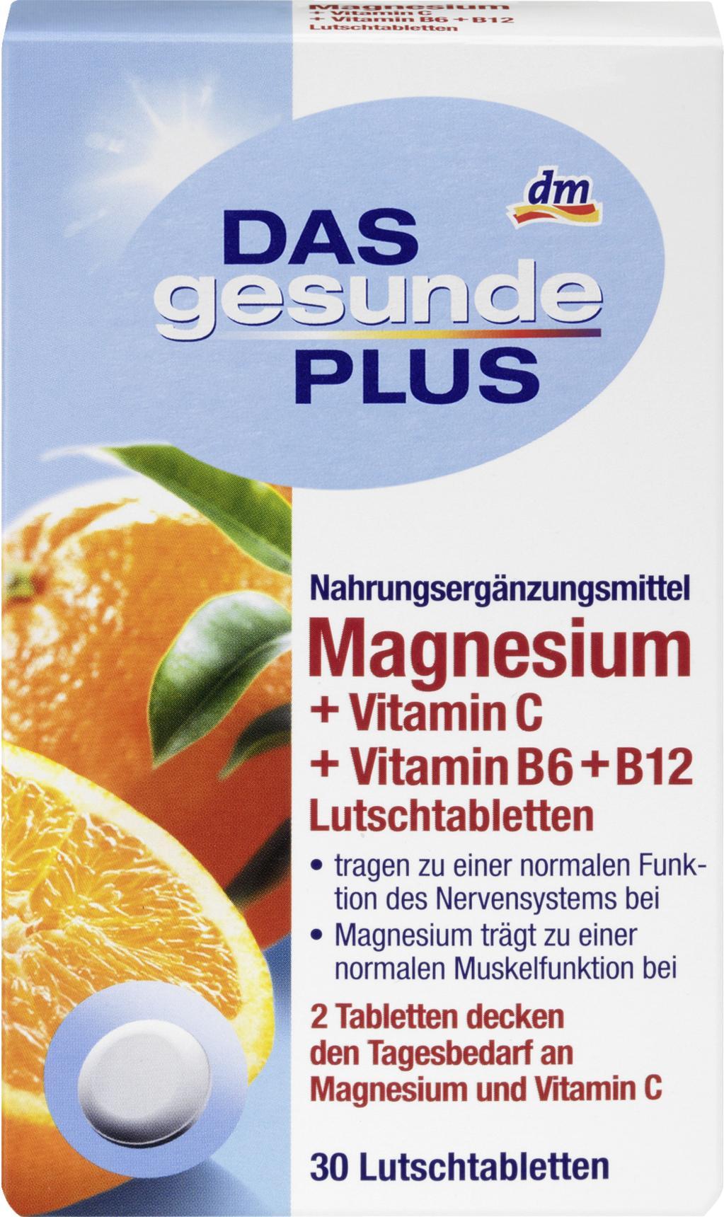 Отзыв на Magnesium + Vitamin C + Vitamin B6 + B12 Lutschtabletten, 30 St из Интернет-Магазина DM