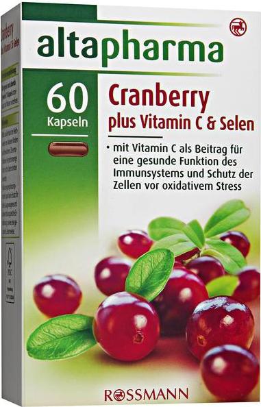 Отзыв на altapharma Cranberry plus Vitamin C & Selen из Интернет-Магазина ROSSMANN