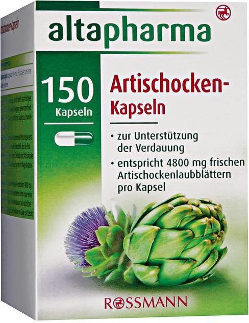 Отзыв на altapharma Artischocken-Kapseln из Интернет-Магазина ROSSMANN