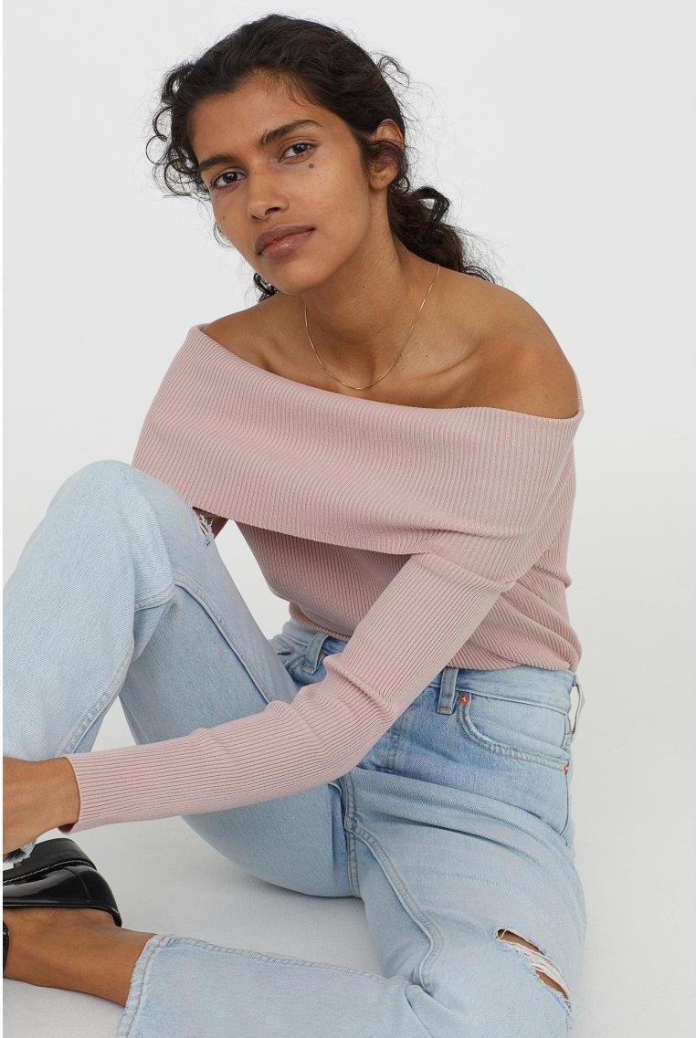 Отзыв на Off-Shoulder-Pullover из Интернет-Магазина H&M